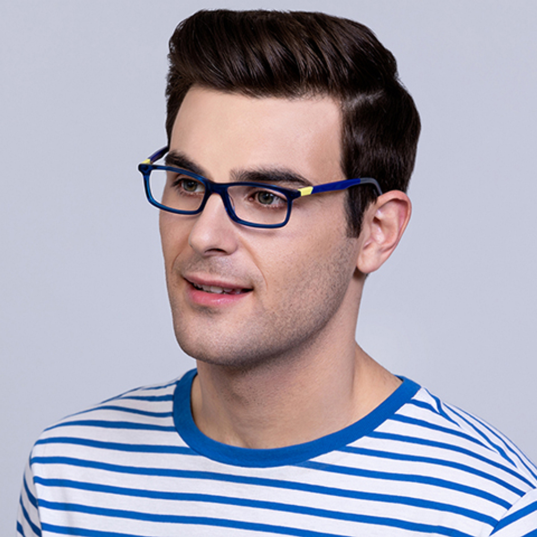 Vincent Chase Online Sky Blue Full Rim Rectangle left side