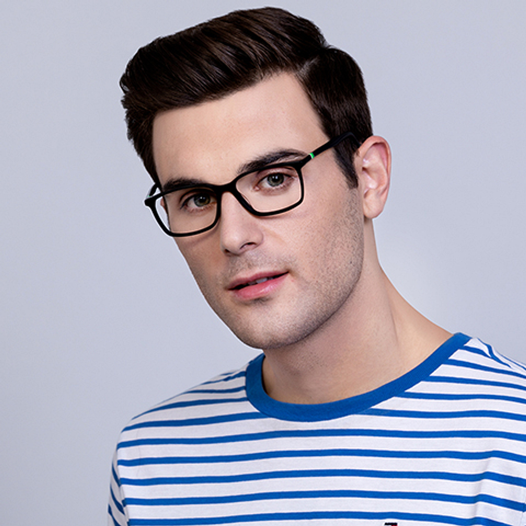 Vincent Chase Online Black Full Rim Rectangle left side