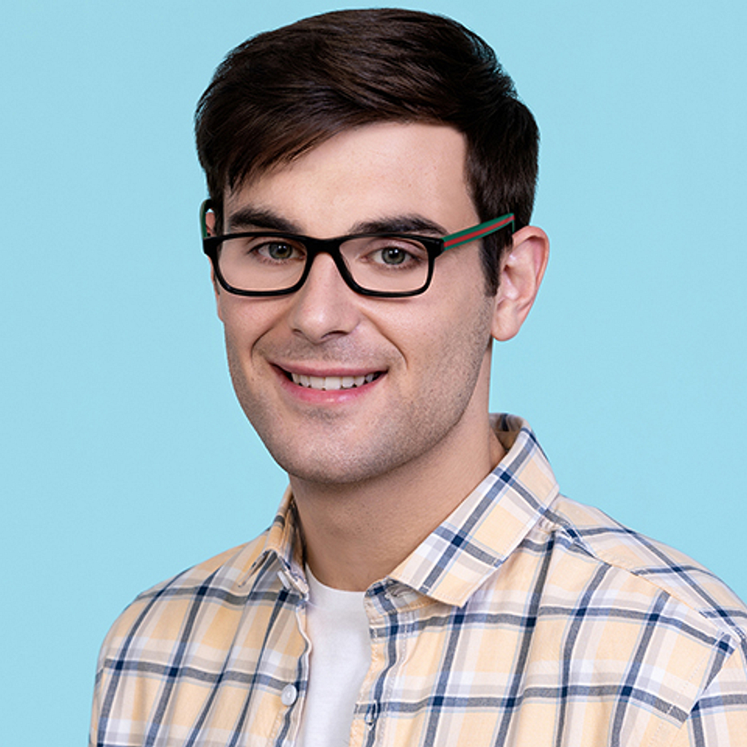 Vincent Chase Online Black Full Rim Rectangle left side