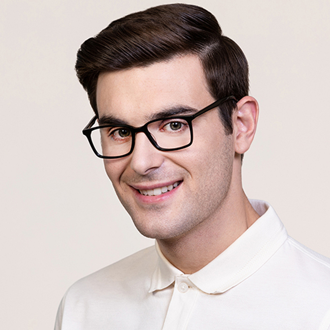 Vincent Chase Online Black Full Rim Rectangle left side