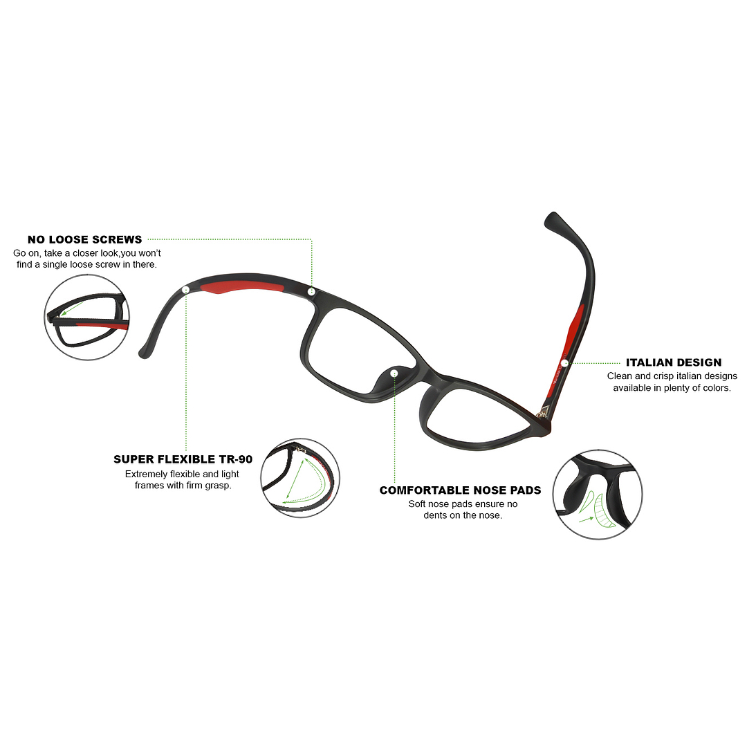 Lenskart Air Online Black Full Rim Rectangle left side