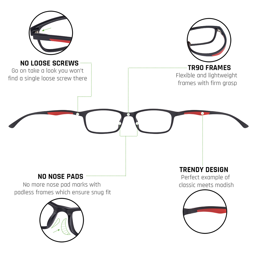 Lenskart Air Online Black Full Rim Rectangle right side