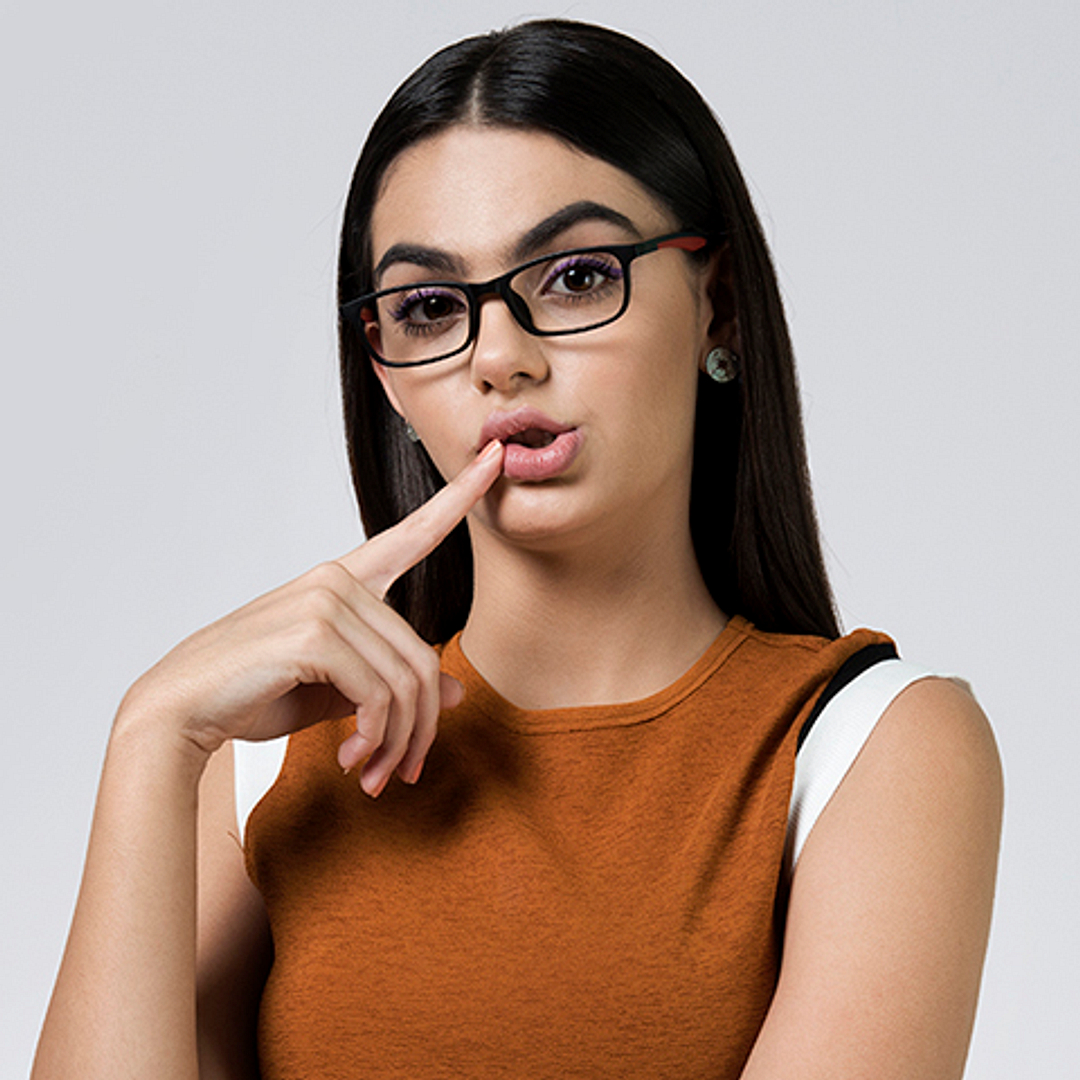 Lenskart Air Online Black Full Rim Rectangle left side