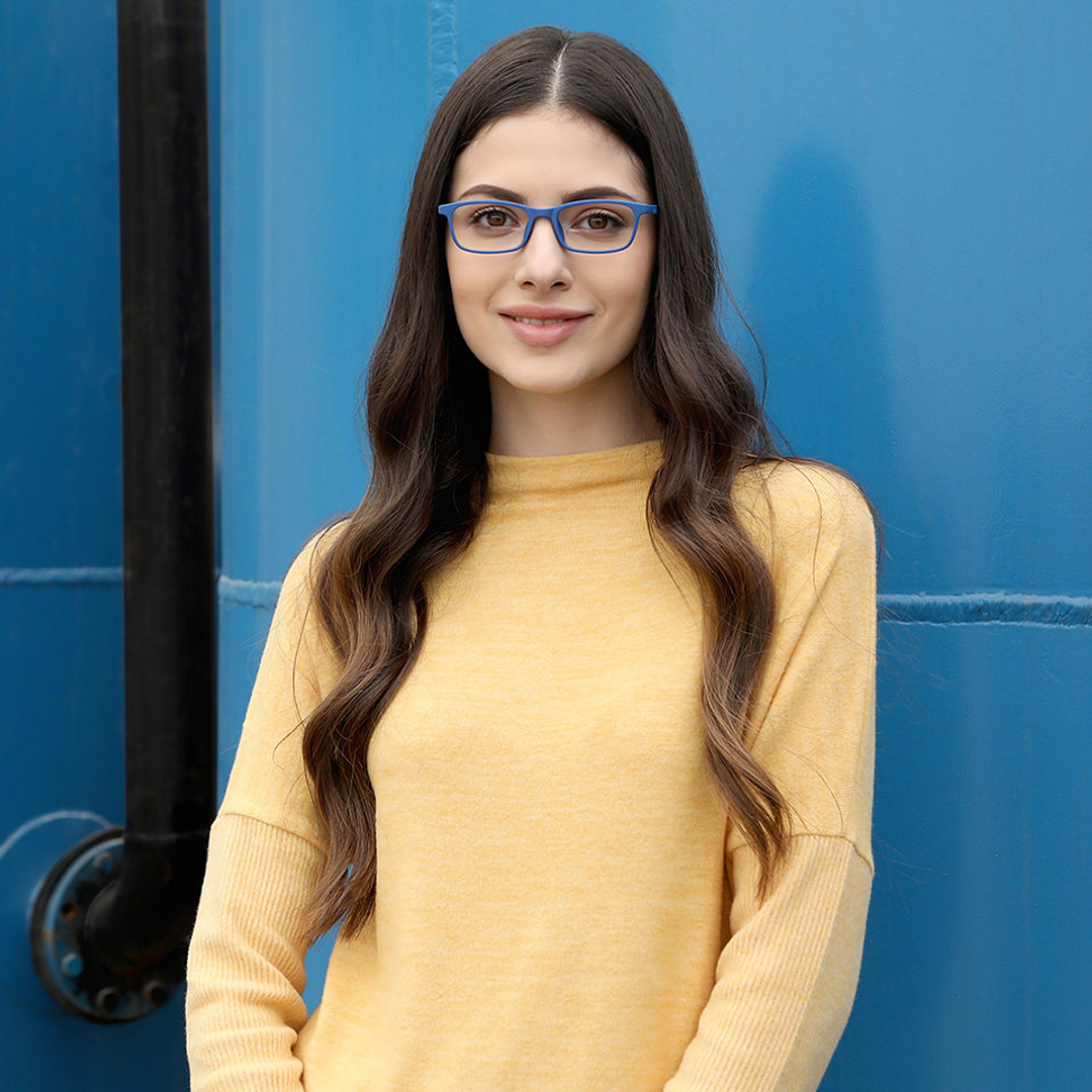 Lenskart Air Online Sky Blue Full Rim Rectangle right side