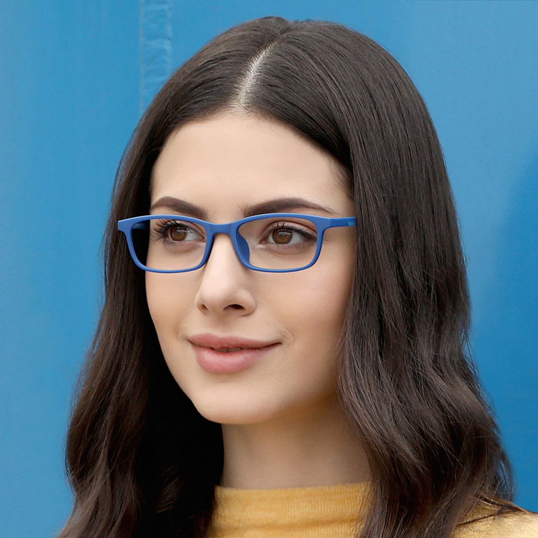 Lenskart Air Online Sky Blue Full Rim Rectangle right side