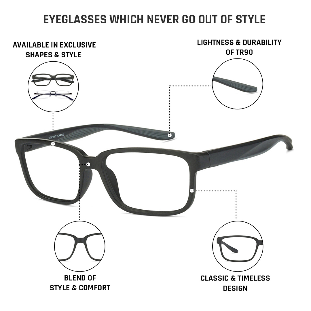 Lenskart Air Online Black Full Rim Rectangle right side