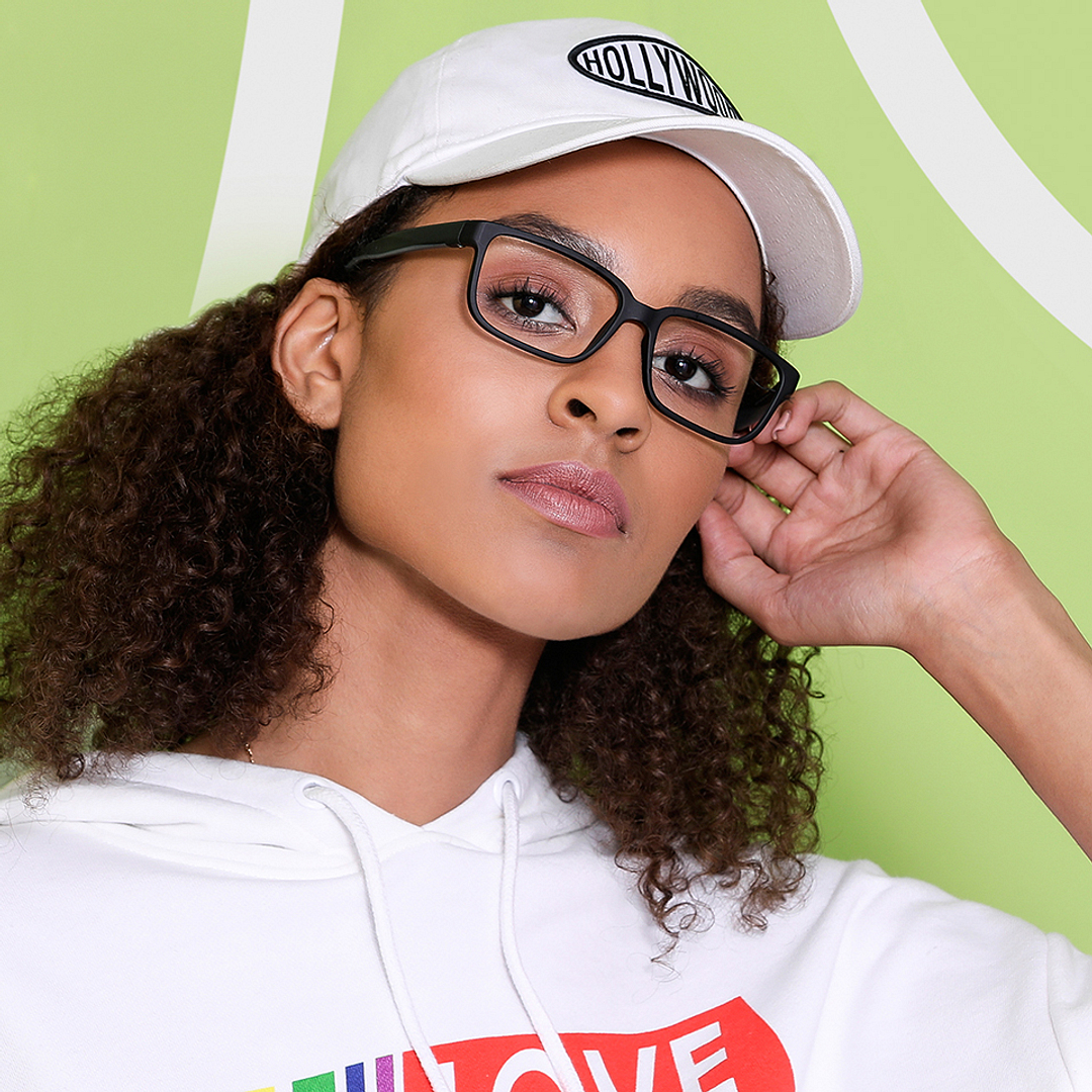 Lenskart Air Online Black Full Rim Rectangle left side