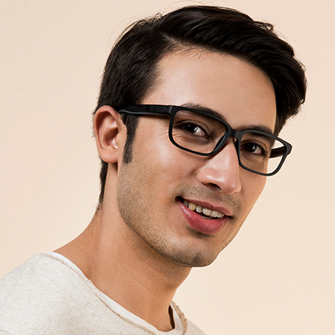 Lenskart Air Online Black Full Rim Rectangle left side