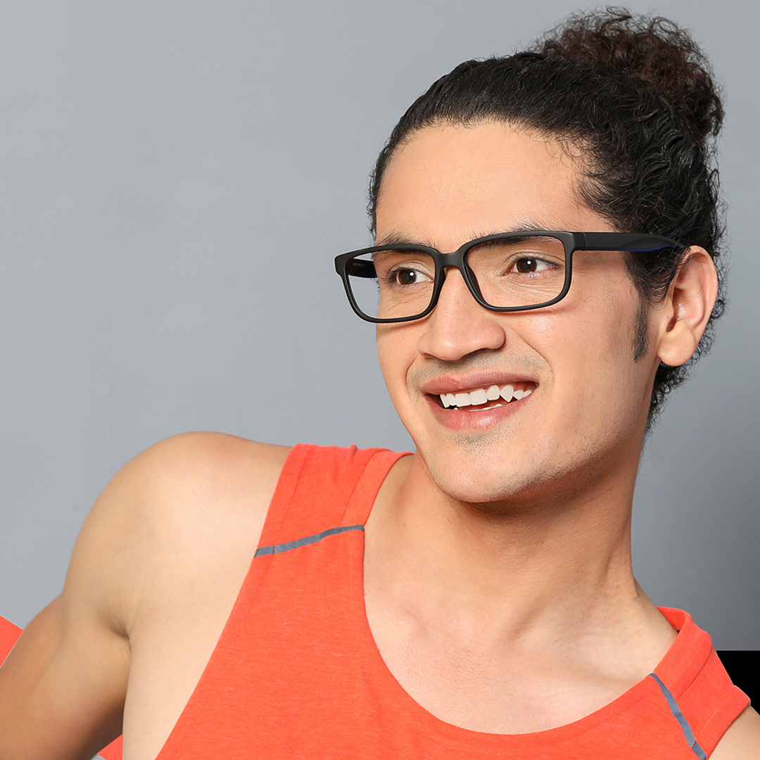 Lenskart Air Online Black Full Rim Rectangle left side