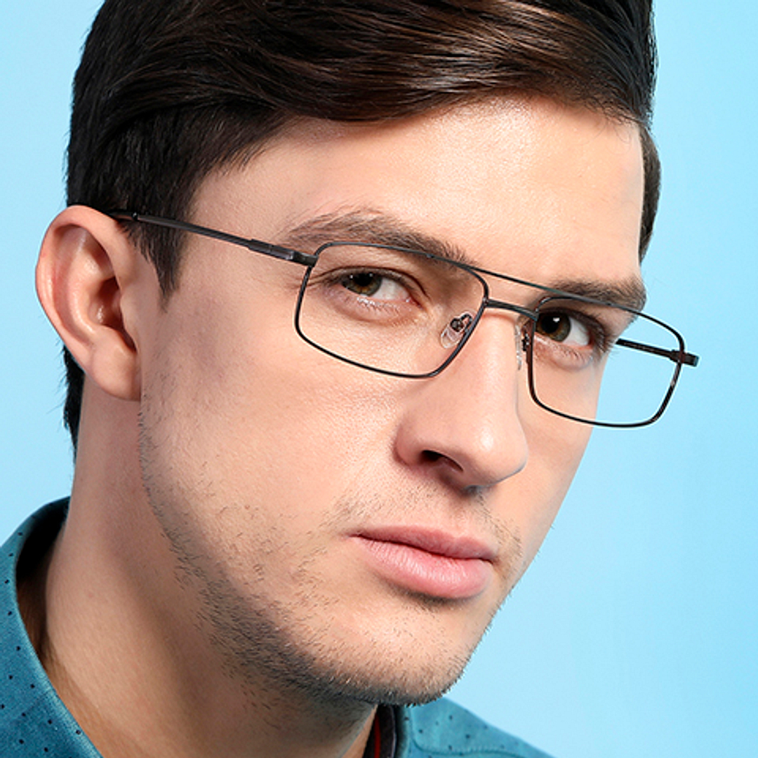 Vincent Chase Online Mid Gunmetal Full Rim Rectangle right side