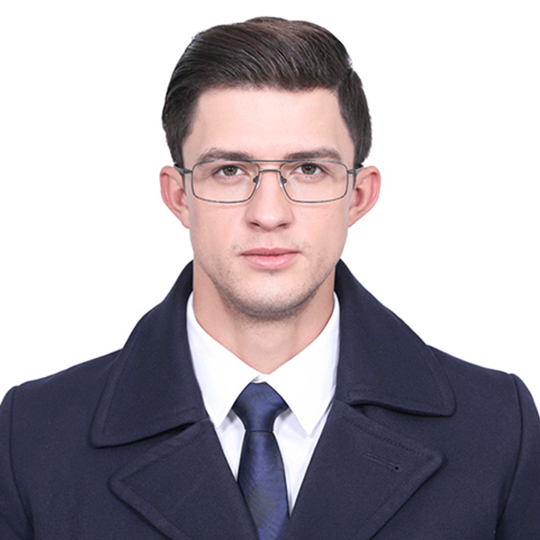 Vincent Chase Online Mid Gunmetal Full Rim Rectangle left side