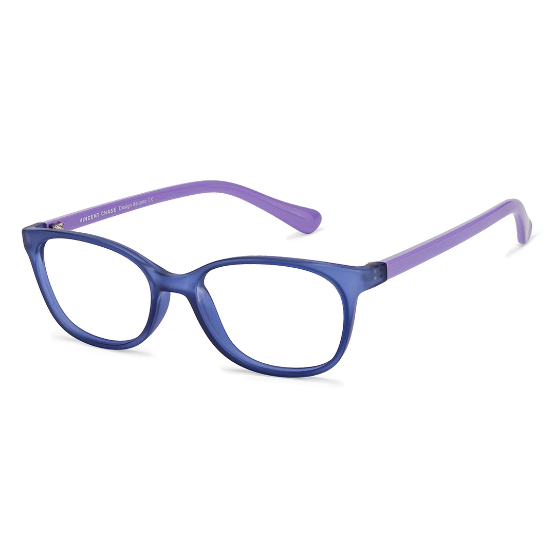 Hooper Online Blue Transparent Full Rim Cat Eye left side