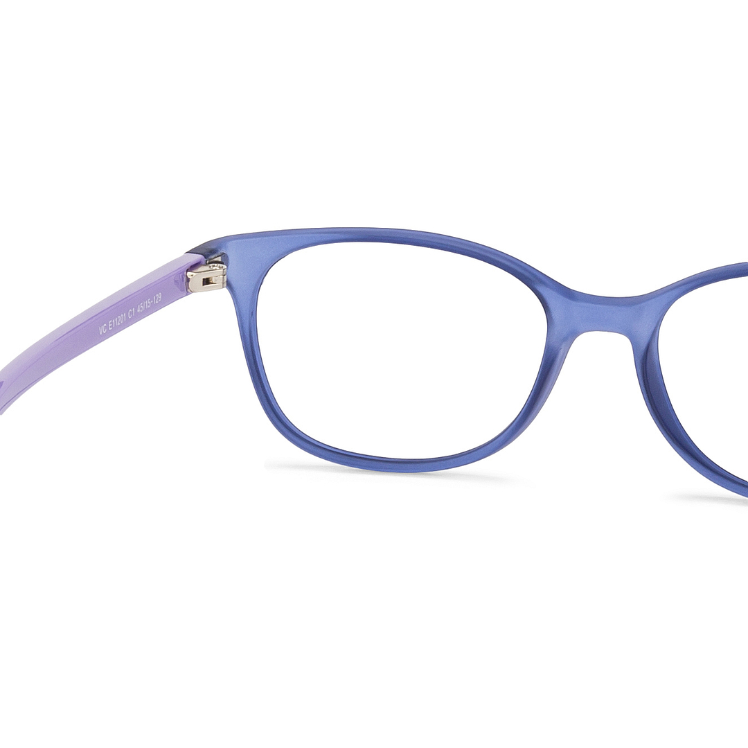 Hooper Online Blue Transparent Full Rim Cat Eye left side