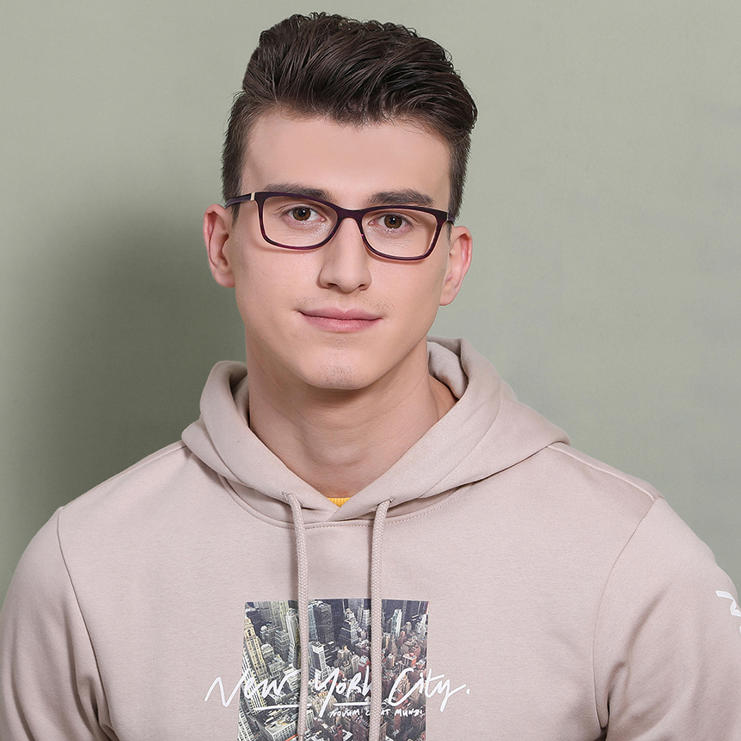 Vincent Chase Online Purple Full Rim Rectangle left side