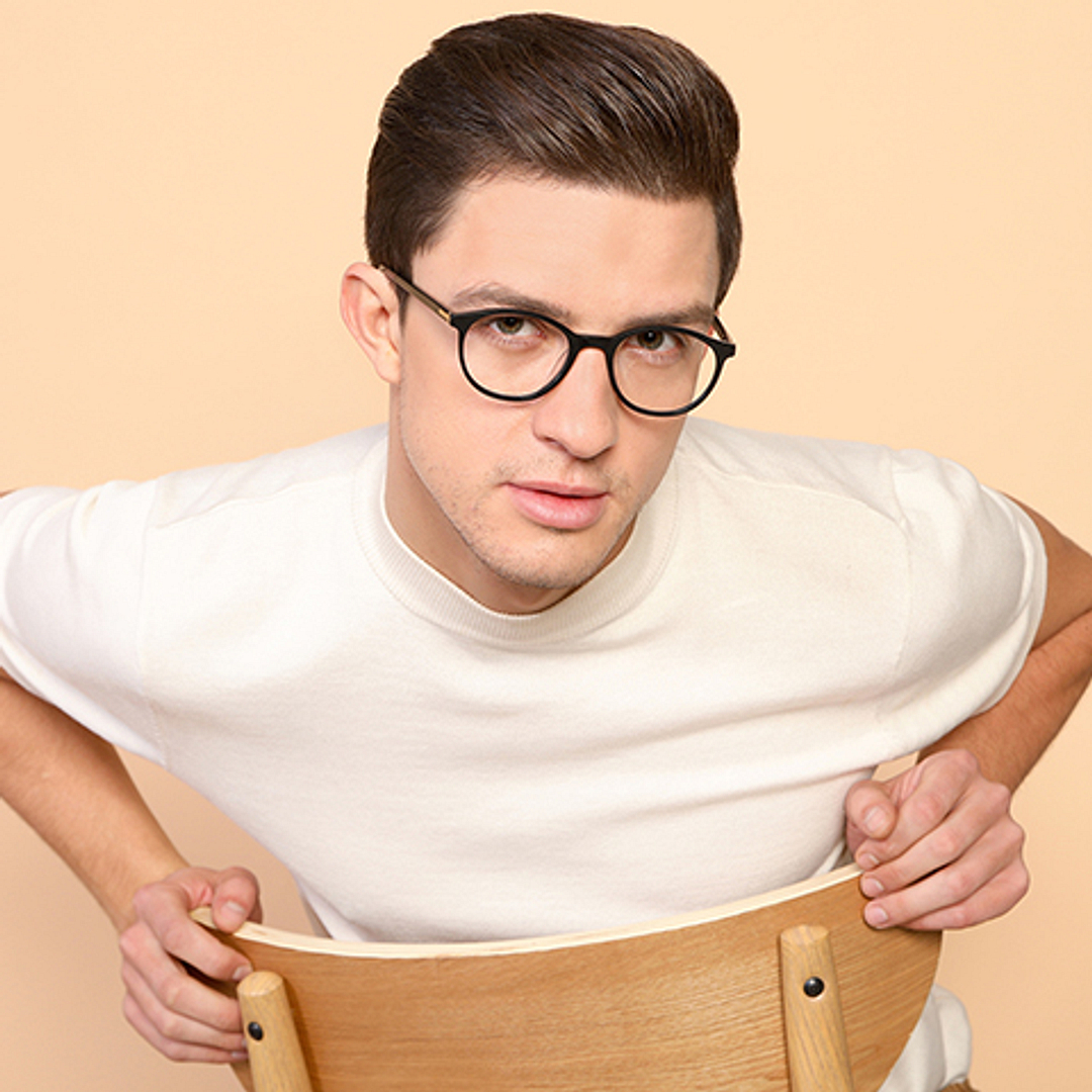 Vincent Chase Online Black Full Rim Round left side