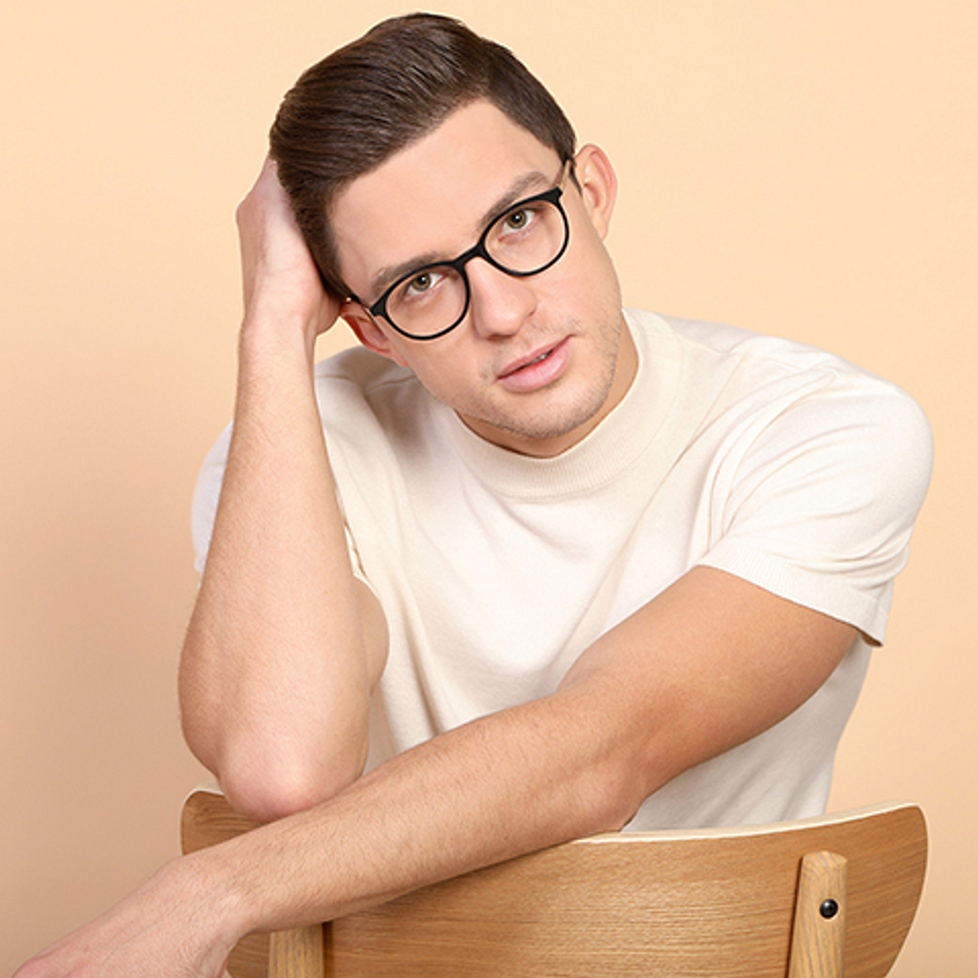 Vincent Chase Online Black Full Rim Round right side