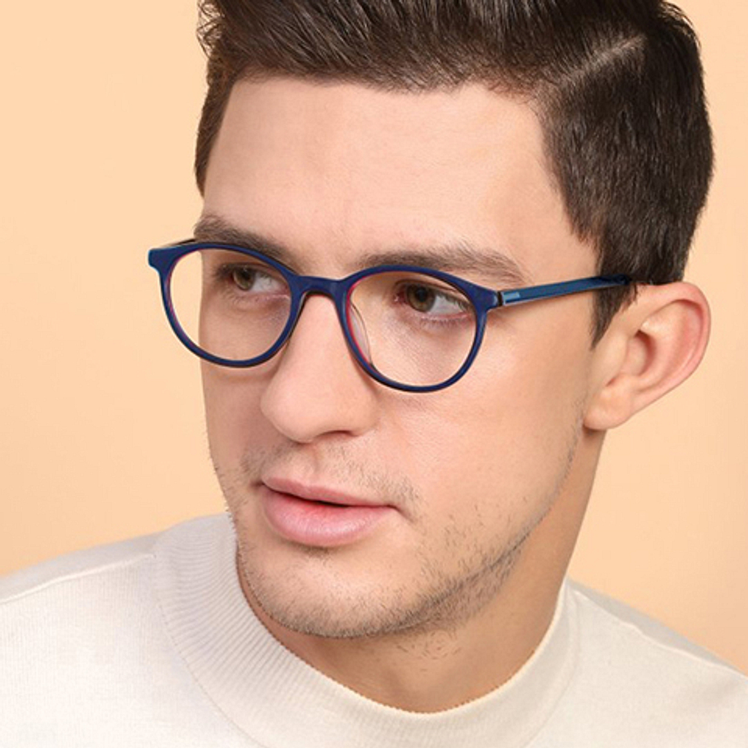 Vincent Chase Online Sky Blue Full Rim Round left side