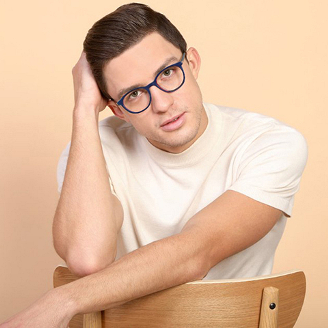 Vincent Chase Online Sky Blue Full Rim Round left side