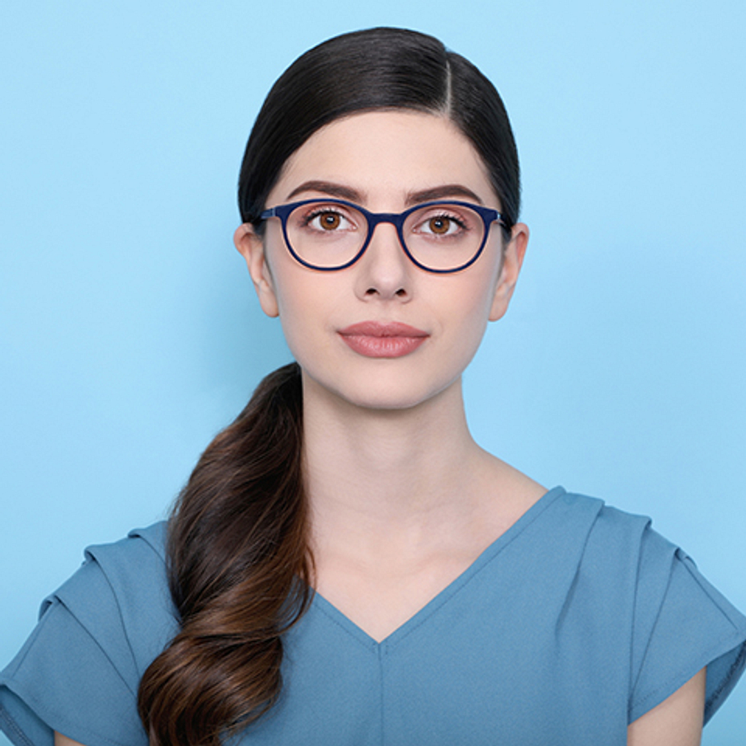 Vincent Chase Online Sky Blue Full Rim Round left side