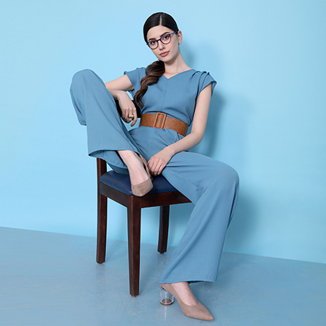 Vincent Chase Online Sky Blue Full Rim Round right side