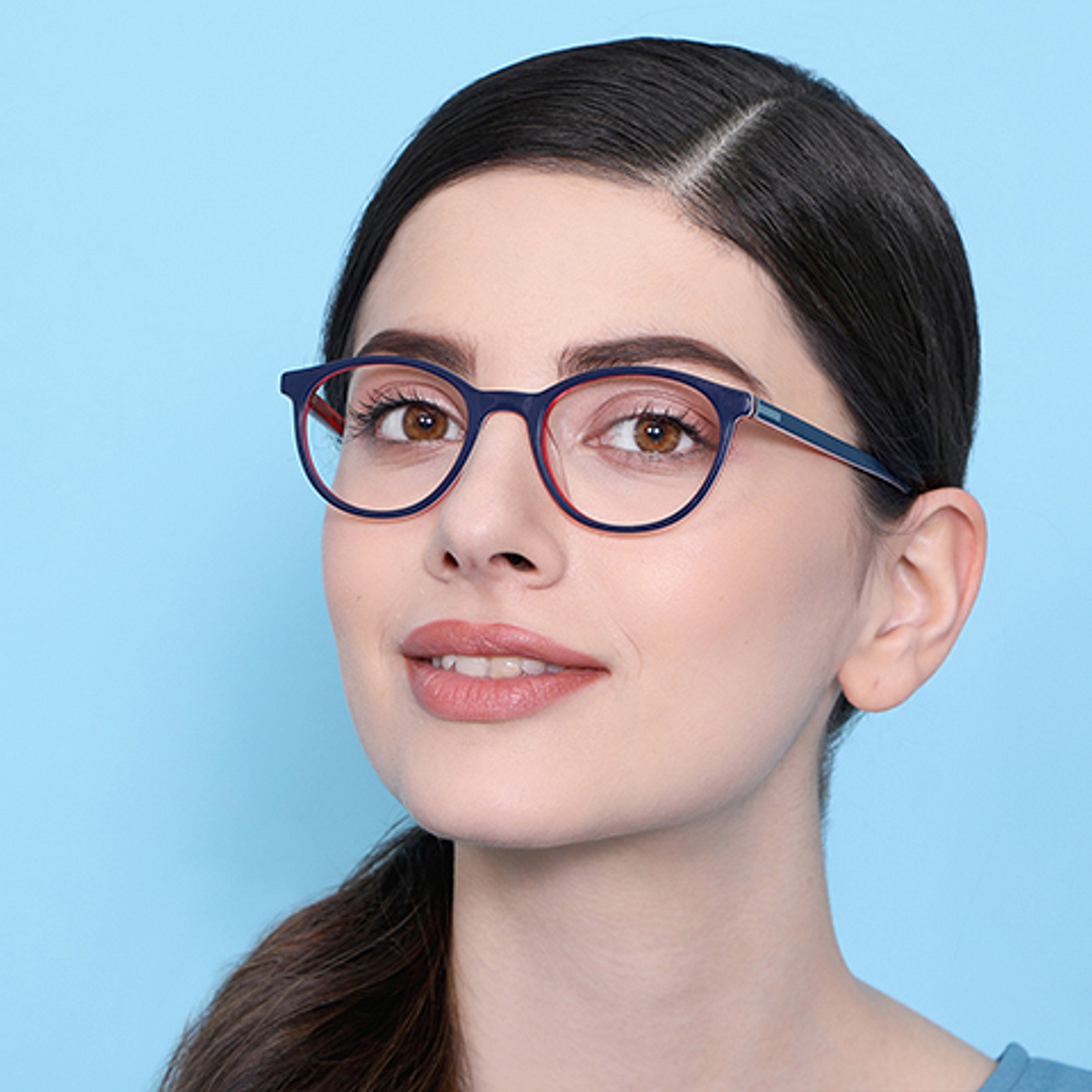 Vincent Chase Online Sky Blue Full Rim Round left side