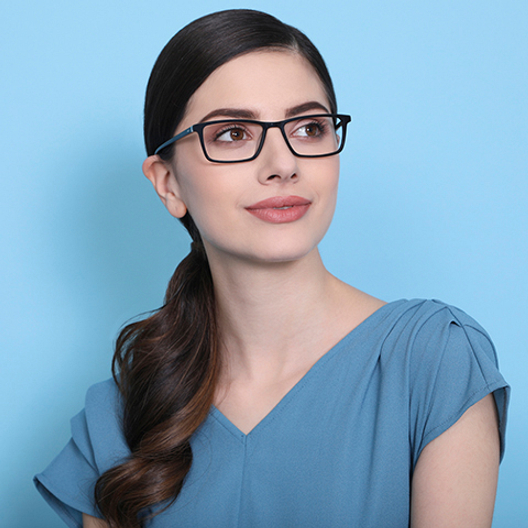 Vincent Chase Screen Glasses Blue Block Phone   Computer Glasses:Black Full Rim Rectangle Medium  Size-53  Vincent Chase HD Acetate VC E11260-C1 right side