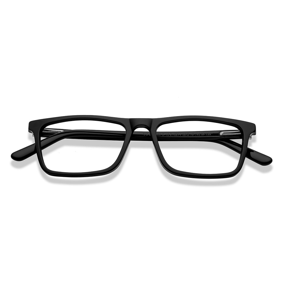 Vincent Chase Black Full Rim Rectangle left side