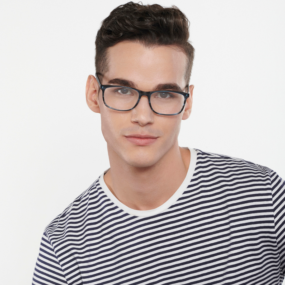 Vincent Chase Online Sky Blue Full Rim Rectangle left side