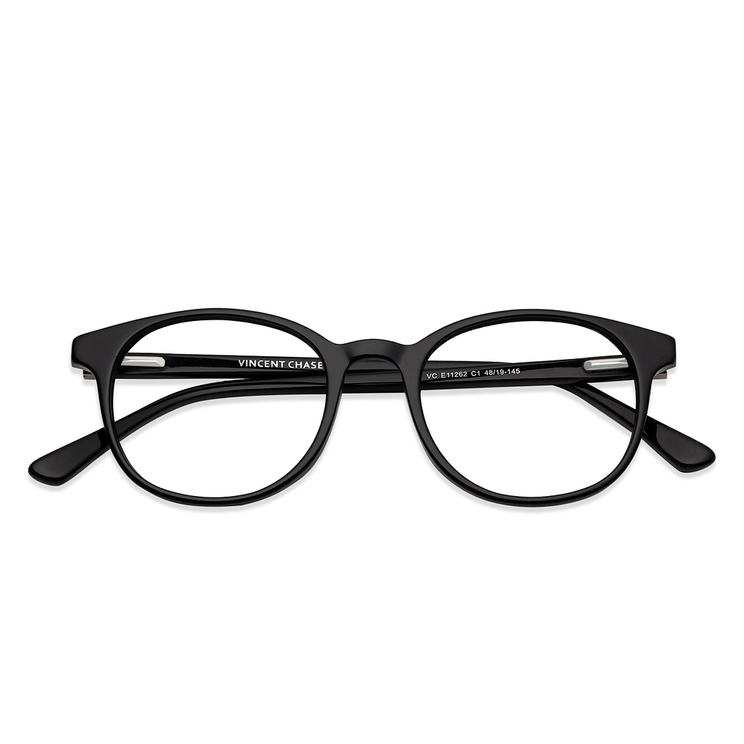 Vincent Chase Online Black Full Rim Round left side