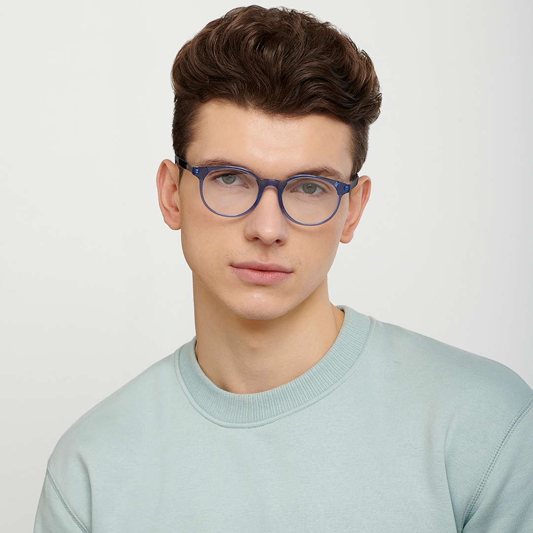 Vincent Chase Online Blue Transparent Full Rim Round left side