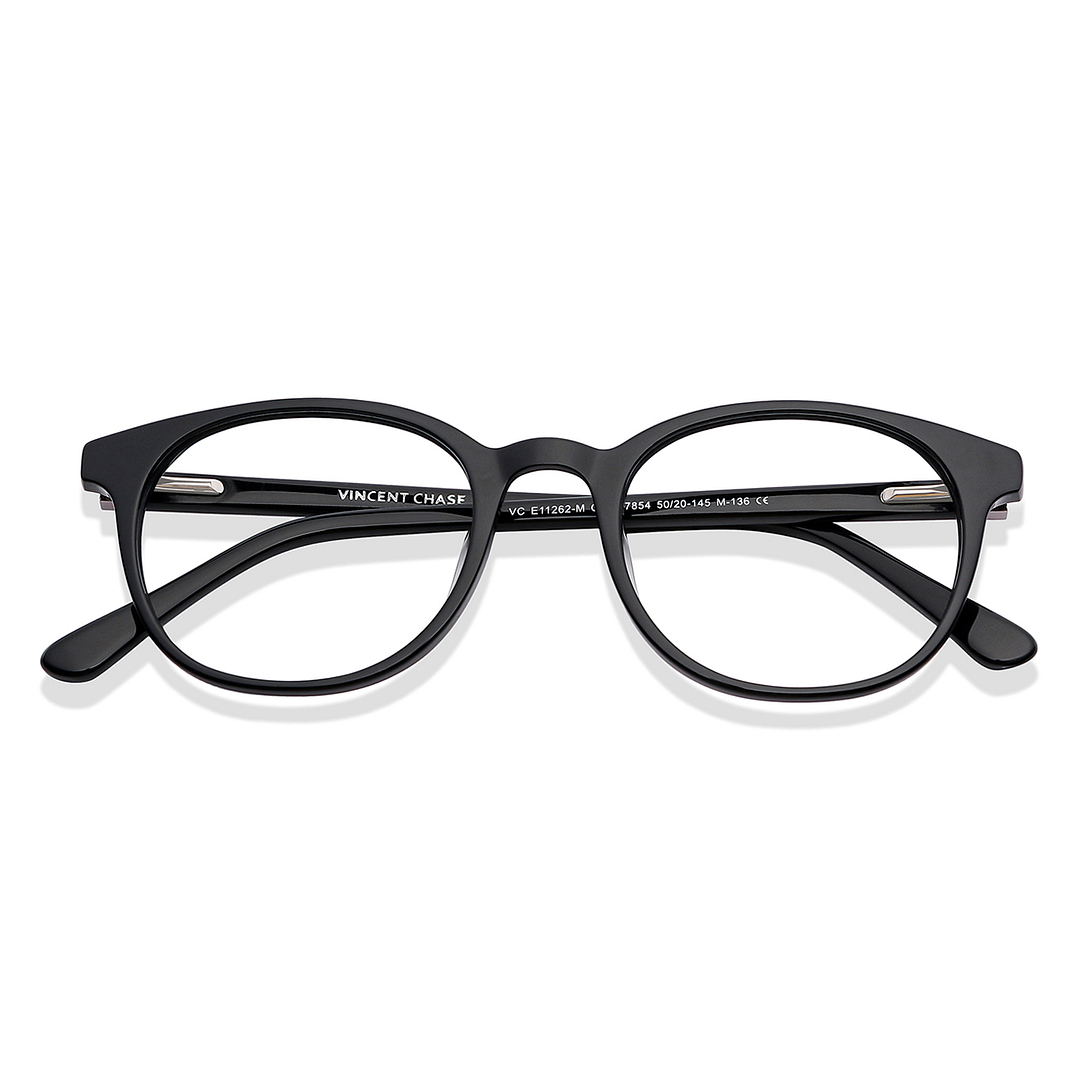 Vincent Chase Online Black Full Rim Round left side