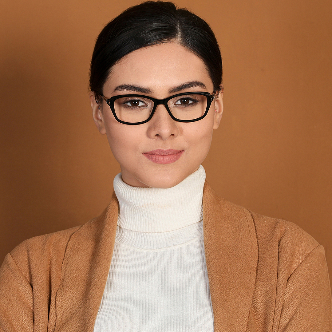 Vincent Chase Online Black Full Rim Cat Eye left side