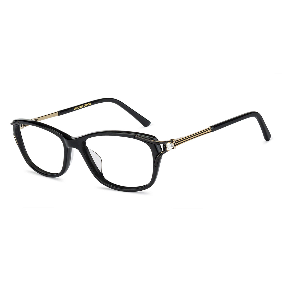 Vincent Chase Online Black Full Rim Cat Eye left side