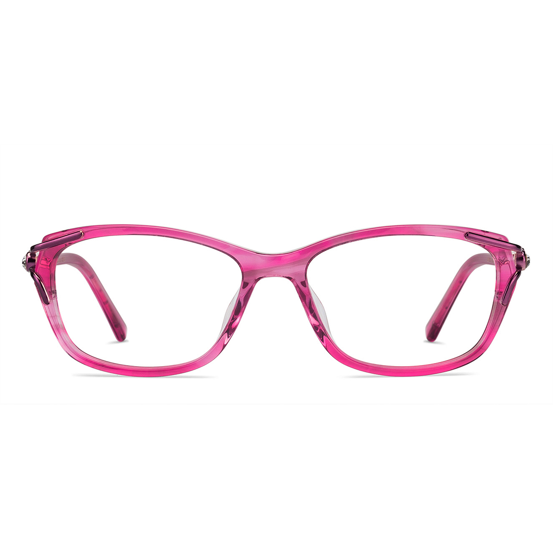 Vincent Chase Online Pink Transparent Full Rim Cat Eye left side