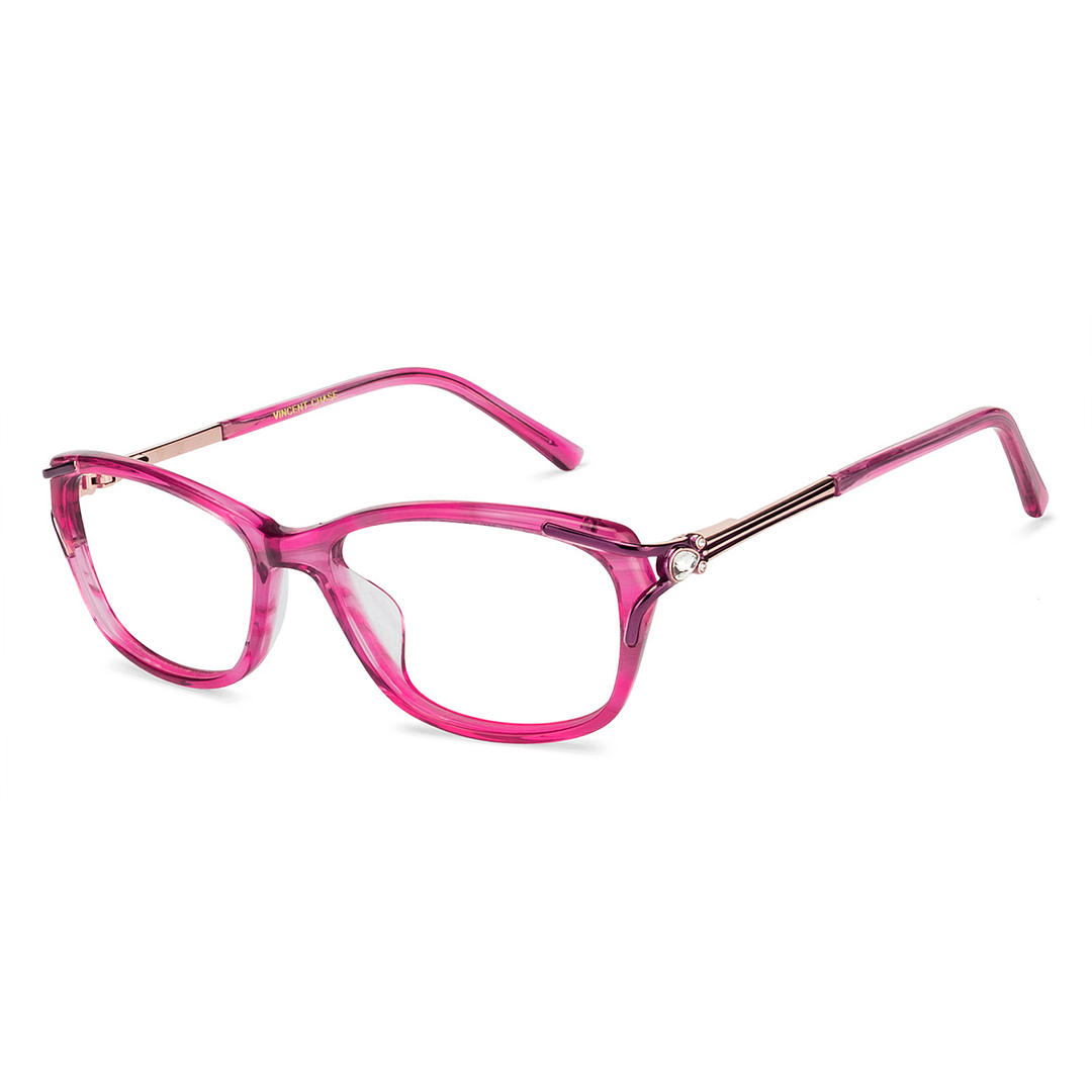 Vincent Chase Online Pink Transparent Full Rim Cat Eye right side