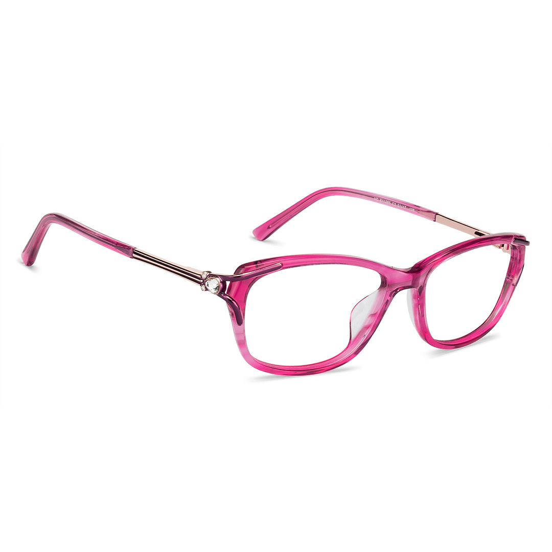 Vincent Chase Online Pink Transparent Full Rim Cat Eye left side