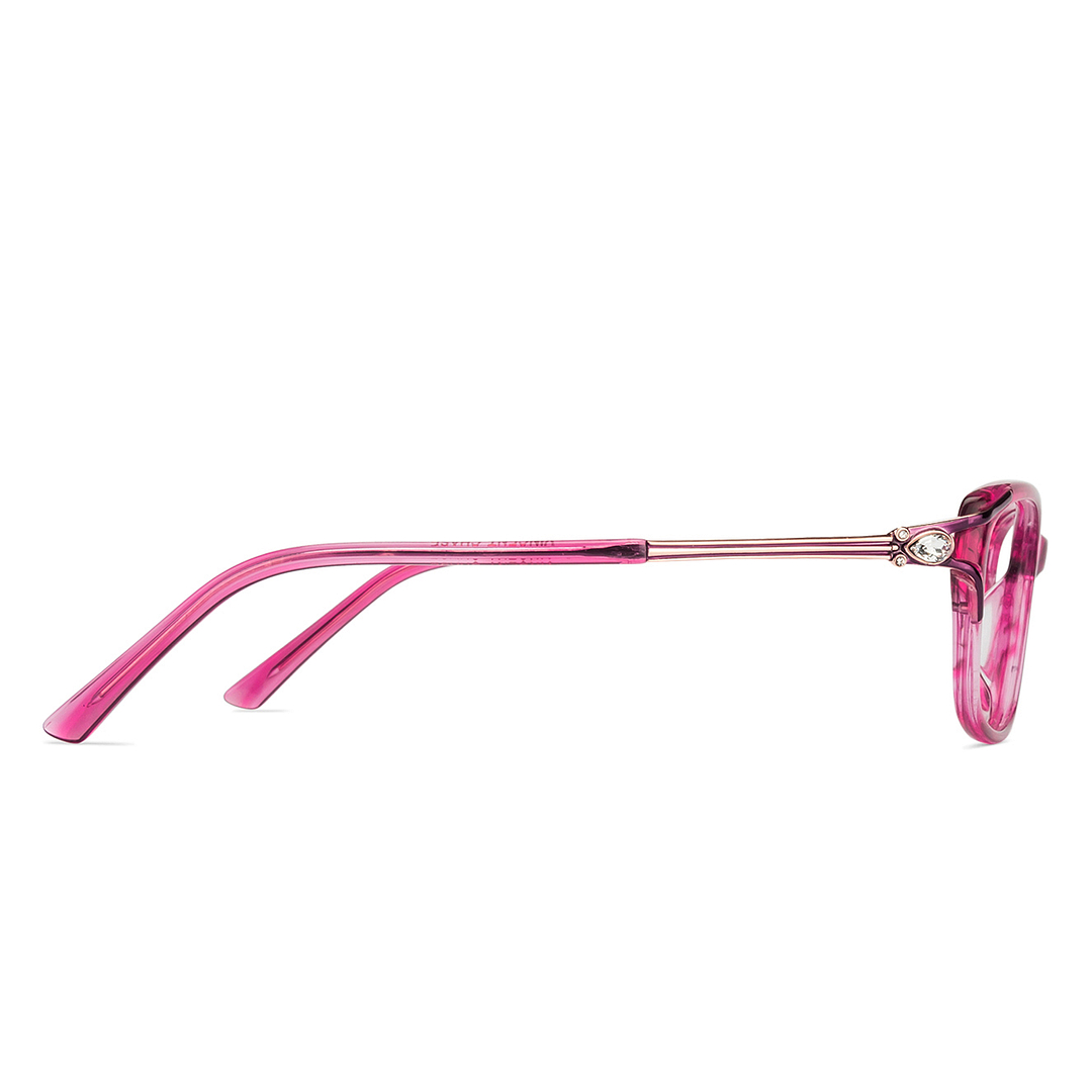Vincent Chase Online Pink Transparent Full Rim Cat Eye right side