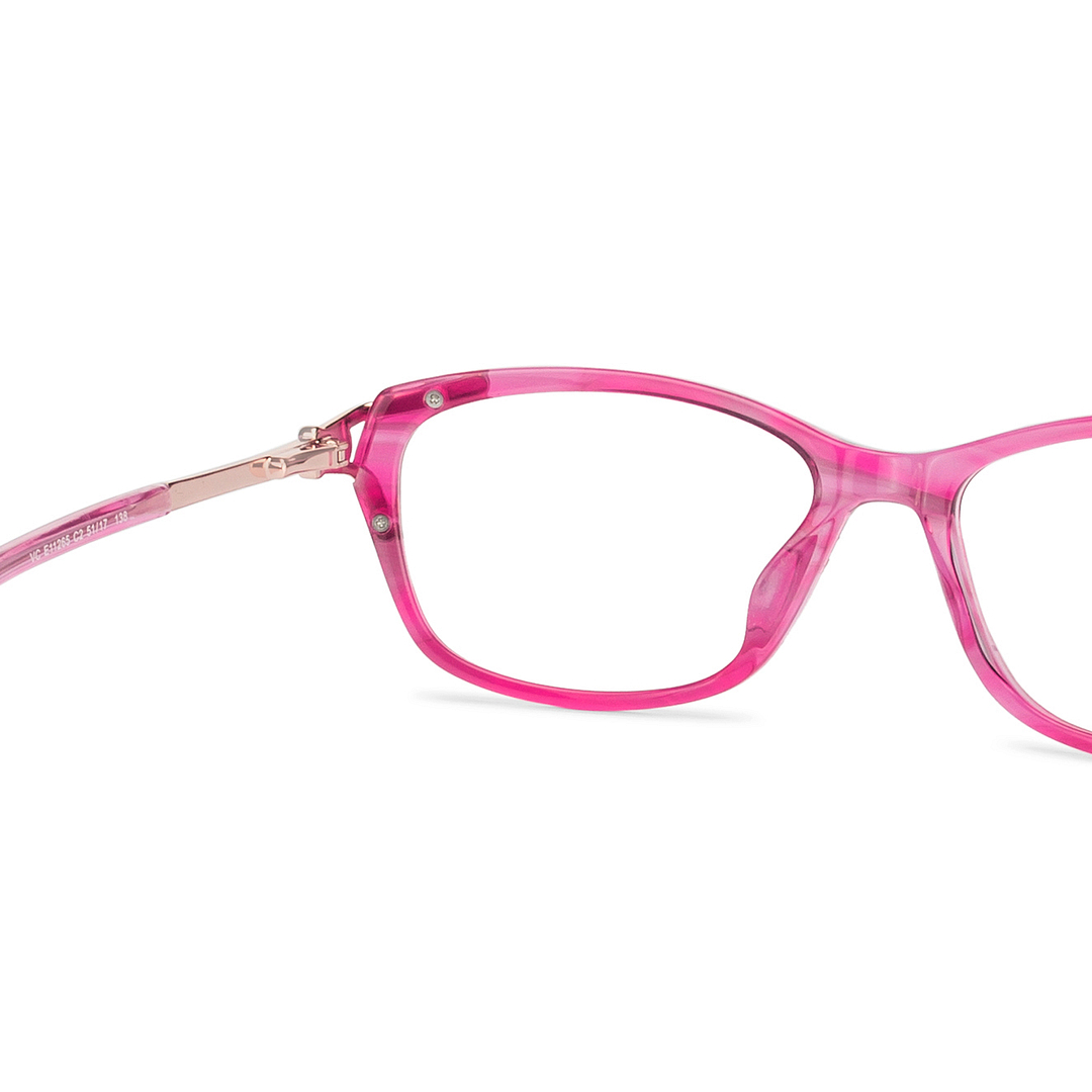 Vincent Chase Online Pink Transparent Full Rim Cat Eye left side