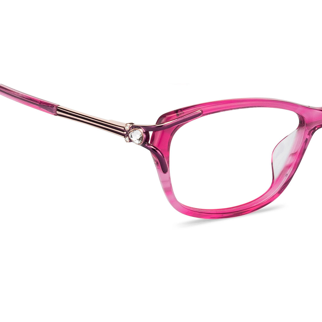 Vincent Chase Online Pink Transparent Full Rim Cat Eye left side