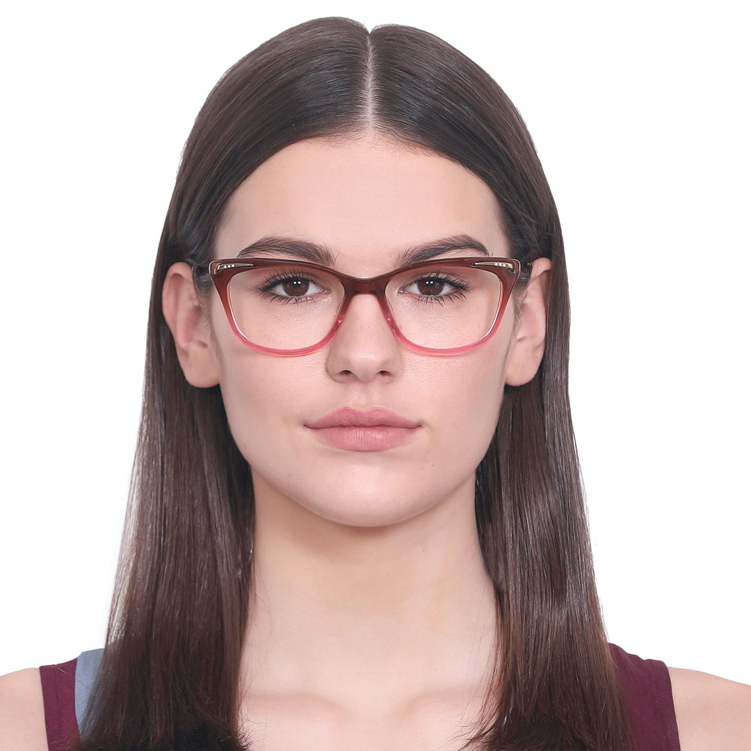 Vincent Chase Online Light Brown Full Rim Cat Eye left side