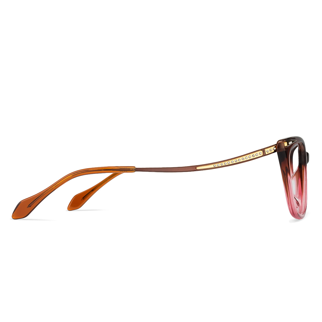 Vincent Chase Online Light Brown Full Rim Cat Eye left side