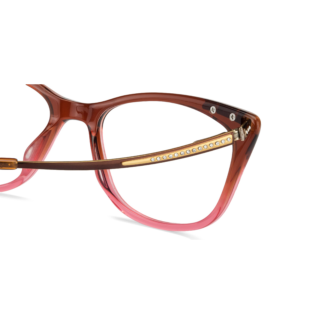 Vincent Chase Online Light Brown Full Rim Cat Eye left side