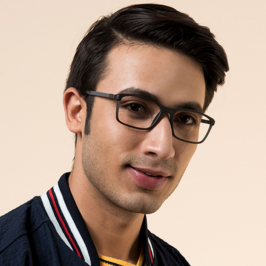 Lenskart Air Online Light Gray Full Rim Rectangle left side