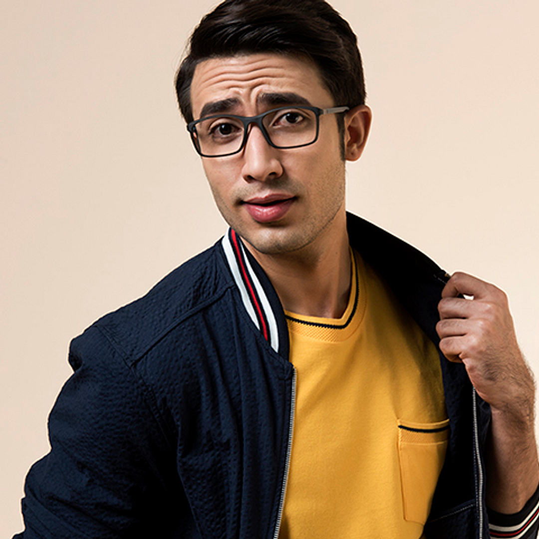 Lenskart Air Online Light Gray Full Rim Rectangle left side