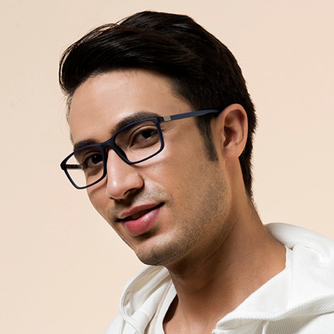 Lenskart Air Online Sky Blue Full Rim Rectangle right side