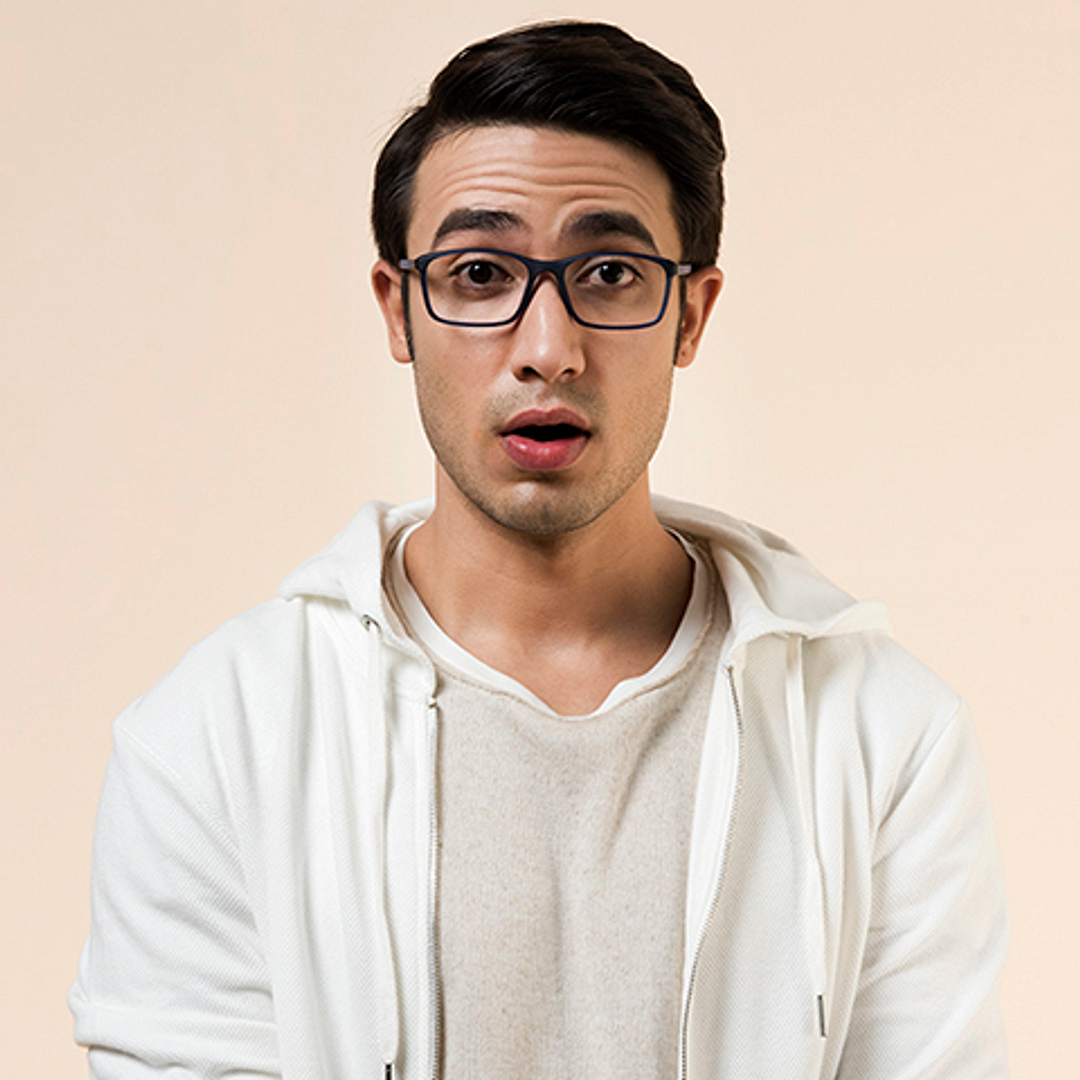 Lenskart Air Online Sky Blue Full Rim Rectangle left side