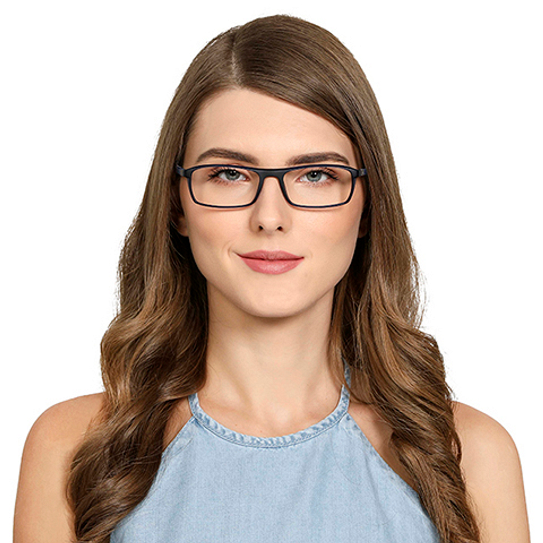 Lenskart Air Online Sky Blue Full Rim Rectangle left side