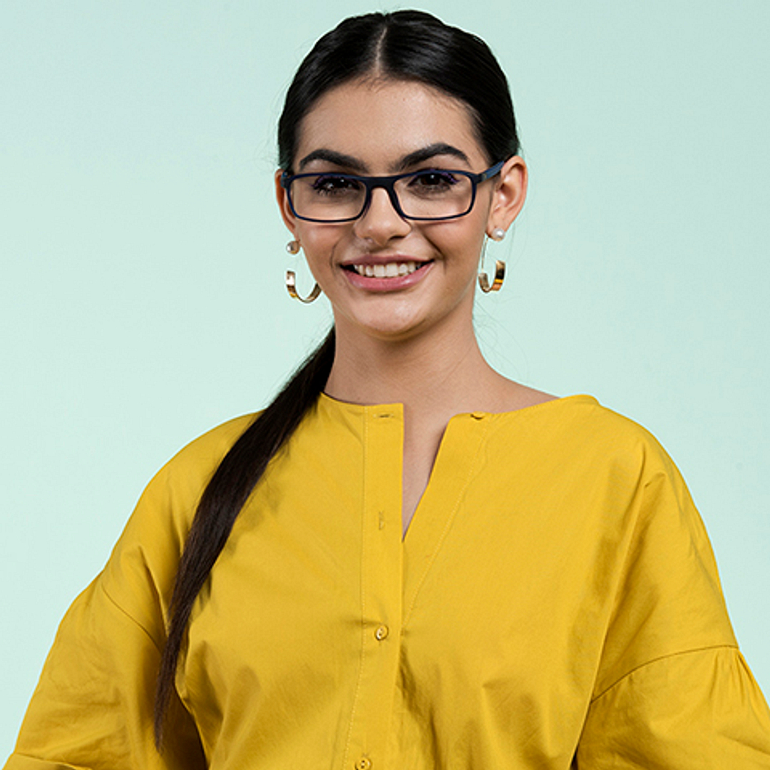 Lenskart Air Online Sky Blue Full Rim Rectangle right side