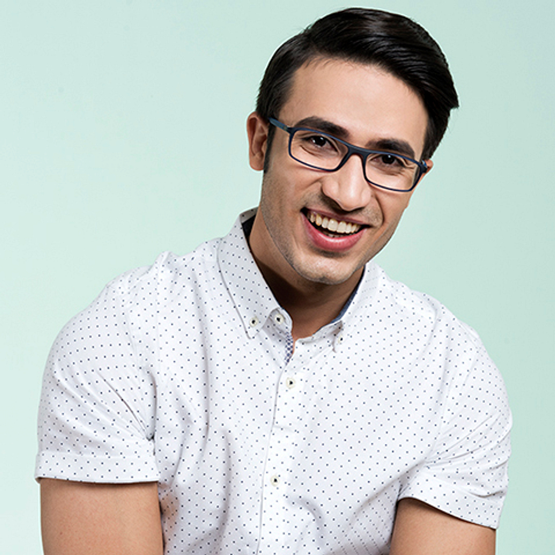 Lenskart Air Online Sky Blue Full Rim Rectangle left side