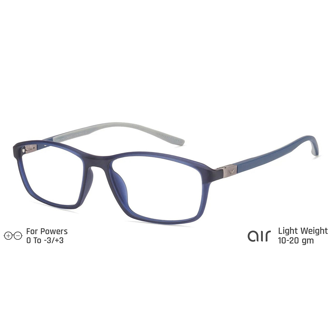 Lenskart Air Online Sky Blue Full Rim Rectangle left side